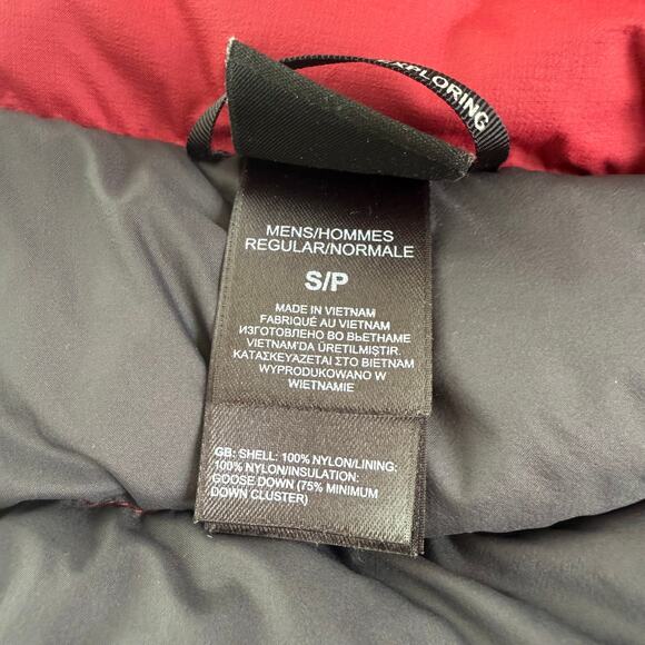 North Face 700 Pro Vest Men's Small Red Goose Down Insulated Full Zip Outerwear - Picture 5 of 7